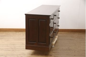 中古　美品　松本民芸家具　E-33型　落ち着きのある色味が素敵なローチェスト(ローボード、引き出し、テレビボード)(R-058500)