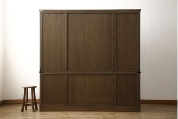 中古　美品　神戸元町欧風家具　メープル不二屋　クラシカルで気品あるデザインが魅力的なキャビネット(食器棚、カップボード、戸棚、収納棚)(R-058501)