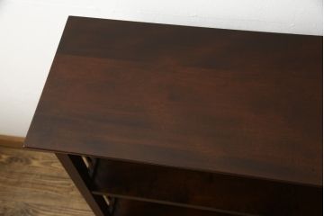 中古　美品　松本民芸家具　#117型　和モダンスタイルにおすすめ!格子が魅力的な書棚(飾り棚、本棚、オープンラック)(R-058502)