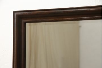 中古　美品　松本民芸家具　シックな佇まいが魅力的な置き鏡(ミラー)(定価約11万5千円)(R-058503)