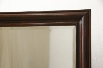 中古　美品　松本民芸家具　シックな佇まいが魅力的な置き鏡(ミラー)(定価約11万5千円)(R-058503)