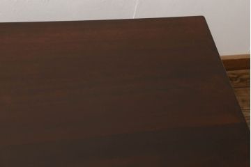 中古　美品　松本民芸家具　深みのある色合いが美しいC型食卓(定価約41万円)(ダイニングテーブル、4人掛け)(R-058507)