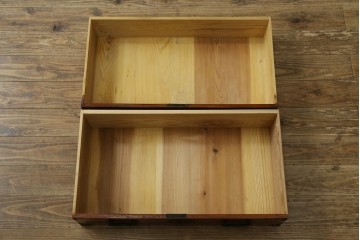 和製アンティーク　上手物!　三方欅(ケヤキ)材　杢目の素晴らしい東北小箪笥　(R-058509)