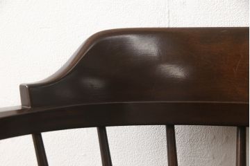 中古　松本民芸家具　#91型　落ち着きのある大人カフェ風インテリアが叶うキャプテンチェア(アームチェア、板座チェア、椅子、ダイニングチェア)(R-058513)