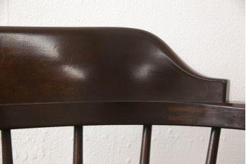 中古　松本民芸家具　#91型　落ち着きのある大人カフェ風インテリアが叶うキャプテンチェア(アームチェア、板座チェア、椅子、ダイニングチェア)(R-058513)