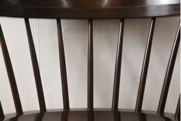 中古　松本民芸家具　#91型　落ち着きのある大人カフェ風インテリアが叶うキャプテンチェア(アームチェア、板座チェア、椅子、ダイニングチェア)(R-058513)