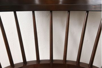 中古　松本民芸家具　#91型　落ち着きのある大人カフェ風インテリアが叶うキャプテンチェア(アームチェア、板座チェア、椅子、ダイニングチェア)(R-058514)