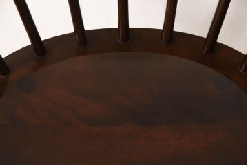 中古　松本民芸家具　#91型　落ち着きのある大人カフェ風インテリアが叶うキャプテンチェア(アームチェア、板座チェア、椅子、ダイニングチェア)(R-058514)