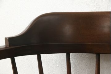 中古　松本民芸家具　#91型　落ち着きのある大人カフェ風インテリアが叶うキャプテンチェア(アームチェア、板座チェア、椅子、ダイニングチェア)(R-058515)