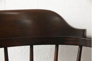 中古　松本民芸家具　#91型　落ち着きのある大人カフェ風インテリアが叶うキャプテンチェア(アームチェア、板座チェア、椅子、ダイニングチェア)(R-058515)