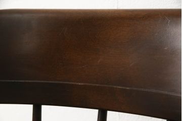 中古　松本民芸家具　#91型　落ち着きのある大人カフェ風インテリアが叶うキャプテンチェア(アームチェア、板座チェア、椅子、ダイニングチェア)(R-058515)