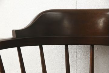 中古　松本民芸家具　#91型　落ち着きのある大人カフェ風インテリアが叶うキャプテンチェア(アームチェア、板座チェア、椅子、ダイニングチェア)(R-058516)