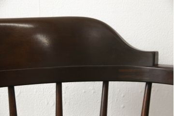 中古　松本民芸家具　#91型　落ち着きのある大人カフェ風インテリアが叶うキャプテンチェア(アームチェア、板座チェア、椅子、ダイニングチェア)(R-058516)