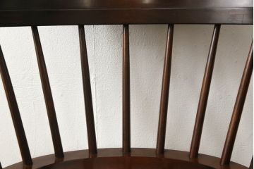 中古　松本民芸家具　#91型　落ち着きのある大人カフェ風インテリアが叶うキャプテンチェア(アームチェア、板座チェア、椅子、ダイニングチェア)(R-058516)