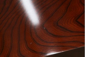 和製ビンテージ　三方欅(ケヤキ)材　唐獅子金具　木地呂塗り　力強い木目と迫力ある唐獅子が目を引く仙台民芸箪笥(仙台箪笥、収納箪笥、和タンス、引き出し、ヴィンテージ)(R-058520)
