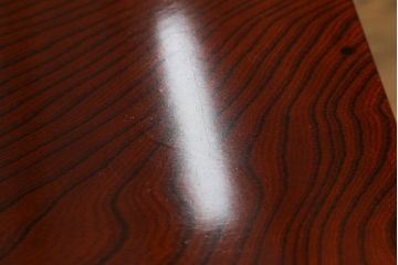 和製ビンテージ　三方欅(ケヤキ)材　唐獅子金具　木地呂塗り　力強い木目と迫力ある唐獅子が目を引く仙台民芸箪笥(仙台箪笥、収納箪笥、和タンス、引き出し、ヴィンテージ)(R-058520)