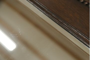 イギリスアンティーク　オーク材　クラシカルな雰囲気を醸し出すミラー(鏡)(R-058523)