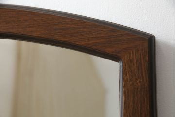 中古　イギリス輸入家具　窓のようなデザインが魅力的なウォールミラー(壁掛け鏡)(R-058524)