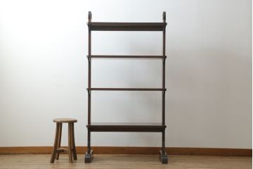 中古　美品　特注品　松本民芸家具　和モダンの空間づくりに活躍するオープンラック(本棚、飾り棚、シェルフ、陳列棚、店舗什器)(R-058529)