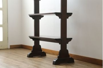 中古　美品　特注品　松本民芸家具　和モダンの空間づくりに活躍するオープンラック(本棚、飾り棚、シェルフ、陳列棚、店舗什器)(R-058529)