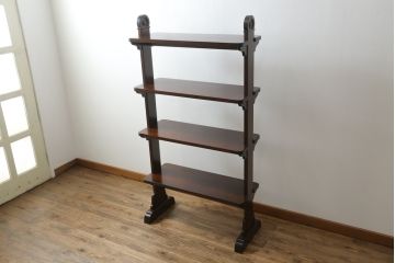 中古　美品　特注品　松本民芸家具　和モダンの空間づくりに活躍するオープンラック(本棚、飾り棚、シェルフ、陳列棚、店舗什器)(R-058529)