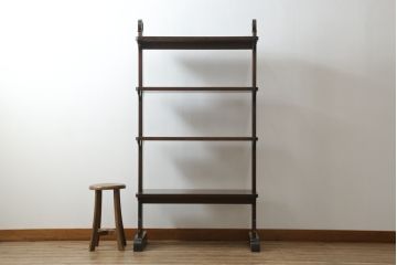 中古　美品　特注品　松本民芸家具　和モダンの空間づくりに活躍するオープンラック(本棚、飾り棚、シェルフ、陳列棚、店舗什器)(R-058529)