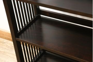 中古　松本民芸家具　#117型　和モダンスタイルにおすすめ!格子が魅力的な書棚(飾り棚、本棚、オープンラック)(R-058530)
