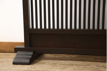 中古　美品　松本民芸家具　洗練された上品な佇まいが魅力のC型衝立(つい立て、パーテーション)(定価約14万円)(R-058531)