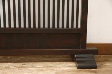 中古　美品　松本民芸家具　洗練された上品な佇まいが魅力のC型衝立(つい立て、パーテーション)(定価約14万円)(R-058531)