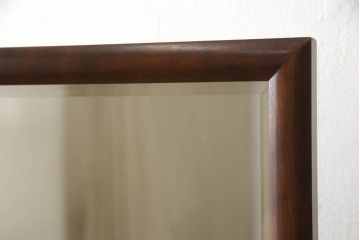 中古　美品　松本民芸家具　シンプルなデザインが魅力的なD型姿見(ミラー、鏡)(定価約12万円)(R-058533)