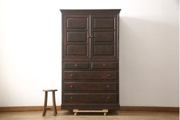 中古　美品　松本民芸家具　A型和タンス　衣装盆付き!　落ち着いた品のある和タンス(チェスト、引き出し、洋服タンス、着物箪笥)(定価約78万円)(R-058539)