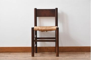 中古　美品　松本民芸家具　アジアンテイストのお部屋におすすめなラッシチェア(椅子、イス)(R-058541)