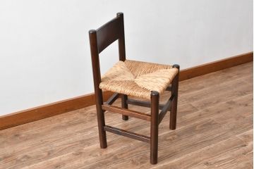 中古　美品　松本民芸家具　アジアンテイストのお部屋におすすめなラッシチェア(椅子、イス)(R-058541)