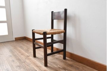 中古　美品　松本民芸家具　アジアンテイストのお部屋におすすめなラッシチェア(椅子、イス)(R-058541)
