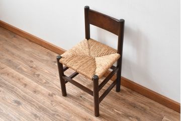 中古　美品　松本民芸家具　アジアンテイストのお部屋におすすめなラッシチェア(椅子、イス)(R-058541)