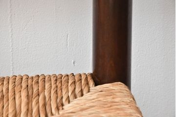 中古　美品　松本民芸家具　アジアンテイストのお部屋におすすめなラッシチェア(椅子、イス)(R-058541)