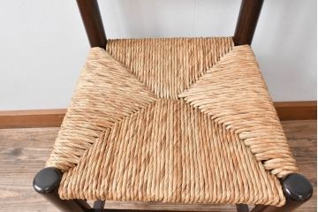 中古　美品　松本民芸家具　アジアンテイストのお部屋におすすめなラッシチェア(椅子、イス)(R-058541)