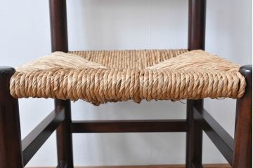中古　美品　松本民芸家具　アジアンテイストのお部屋におすすめなラッシチェア(椅子、イス)(R-058541)
