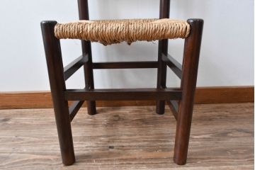 中古　美品　松本民芸家具　アジアンテイストのお部屋におすすめなラッシチェア(椅子、イス)(R-058541)