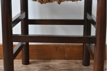 中古　美品　松本民芸家具　アジアンテイストのお部屋におすすめなラッシチェア(椅子、イス)(R-058541)