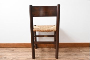 中古　美品　松本民芸家具　アジアンテイストのお部屋におすすめなラッシチェア(椅子、イス)(R-058541)