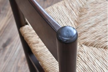 中古　美品　松本民芸家具　アジアンテイストのお部屋におすすめなラッシチェア(椅子、イス)(R-058541)
