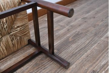 中古　美品　松本民芸家具　アジアンテイストのお部屋におすすめなラッシチェア(椅子、イス)(R-058541)