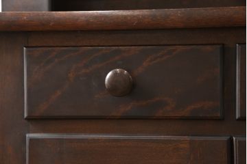 中古　美品　松本民芸家具　波打つデザインがおしゃれな印象を与えるカップボード(食器棚、収納棚、飾り棚)(R-058542)