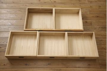 中古　美品　屋久杉・中桐　職人手造り工芸家具　和モダンなサイドボード(キャビネット、収納棚、戸棚、茶箪笥)(R-058543)