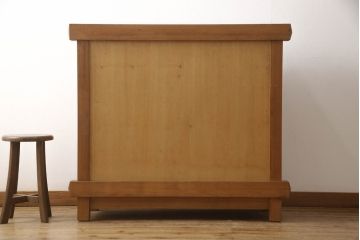 中古　美品　屋久杉・中桐　職人手造り工芸家具　和モダンなサイドボード(キャビネット、収納棚、戸棚、茶箪笥)(R-058543)
