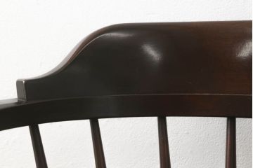 中古　美品　松本民芸家具　#91型　落ち着きのある大人カフェ風インテリアが叶うキャプテンチェア(アームチェア、板座チェア、椅子、ダイニングチェア)(R-058546)