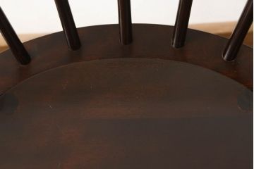 中古　美品　松本民芸家具　#91型　落ち着きのある大人カフェ風インテリアが叶うキャプテンチェア(アームチェア、板座チェア、椅子、ダイニングチェア)(R-058546)