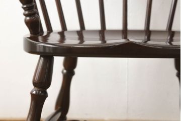 中古　美品　松本民芸家具　#91型　落ち着きのある大人カフェ風インテリアが叶うキャプテンチェア(アームチェア、板座チェア、椅子、ダイニングチェア)(R-058546)