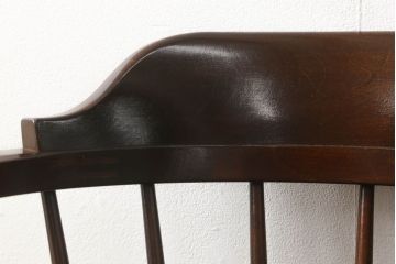 中古　美品　松本民芸家具　#91型　落ち着きのある大人カフェ風インテリアが叶うキャプテンチェア(アームチェア、板座チェア、椅子、ダイニングチェア)(R-058547)